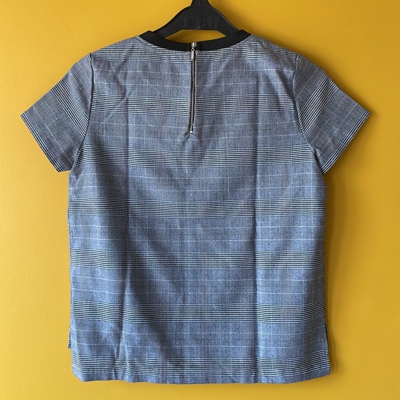 Plaid straight cut T shirt - Picture 2 of 2